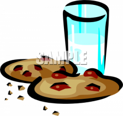 Chocolate Chip Cookies and Milk Clipart Picture - foodclipart.com