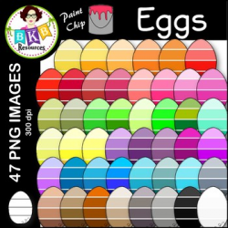 Egg Clip Art ○ Paint Chip Eggs ○ Clip Art by BKB Resources | TpT