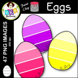 Egg Clip Art ○ Paint Chip Eggs ○ Clip Art by BKB Resources | TpT