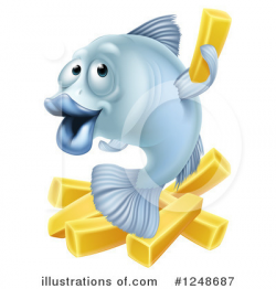 Fish And Chips Clipart #1248687 - Illustration by AtStockIllustration