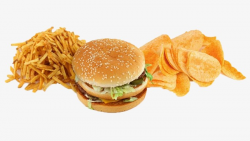 Junk Food, Hamburger, Potato Chips, French Fries PNG Image and ...
