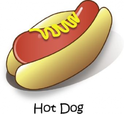 Hot Dog Cookout Clip Art free | Clip art of a hot dog in a bun with ...
