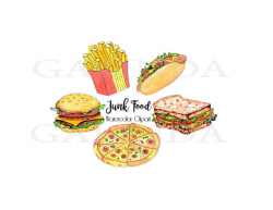 Fast Food Clipart, Hamburger Clip art, Burger clipart, Hot Dog ...