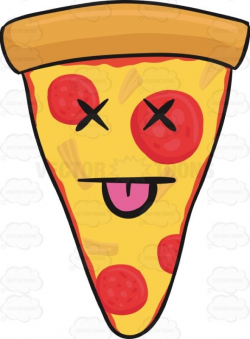 Knocked Out Slice Of Pepperoni Pizza Emoji | Pizza emoji, Vector ...