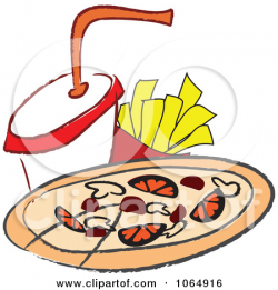 Pizza And Fries Clipart