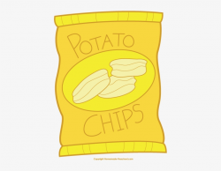Potato Chips Clipart Snack - Potato Chips Bag Clip Art ...