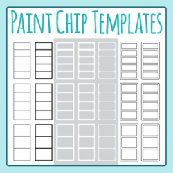 Paint Chip Templates Clip Art for Commercial Use by Hidesy's Clipart