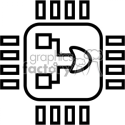 Royalty-Free computer micro processor chip icon 403834 vector clip ...