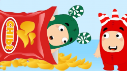 Oddbods crying playing hide and seek in chips wafers - Oddbod funny ...