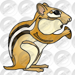 Chipmunk Picture for Classroom / Therapy Use - Great Chipmunk Clipart