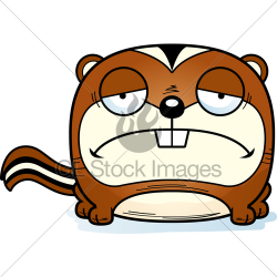 Cartoon Sad Chipmunk · GL Stock Images