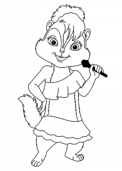 Alvin and the chipmunks Brittany coloring pages for kids, printable ...