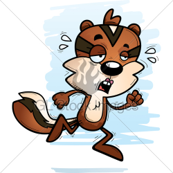 Exhausted Cartoon Female Chipmunk · GL Stock Images