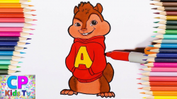 Alvin and the Chipmunks Coloring Pages for Kids, How to Color Alvin ...