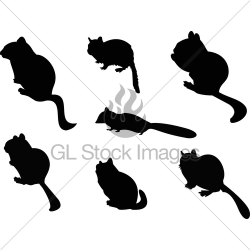 Chipmunk Silhouette Animal Clip Art · GL Stock Images