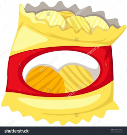 Food Pencil And In Color Potato Potato Chip Clipart Chips Clipart ...