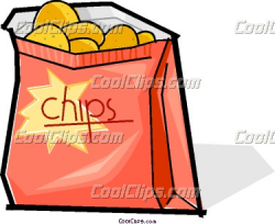 Boy Potato Chips Clipart
