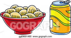 Vector Art - Pop and chips. Clipart Drawing gg69691460 - GoGraph