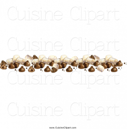 Cuisine Clipart of a Border of Chocolate Chips and Marshmallows on ...