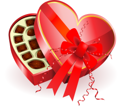Large Heart Chocolates Box Clipart | Gallery Yopriceville - High ...
