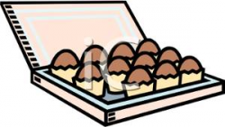 Royalty Free Clipart Image: A Box of Chocolates