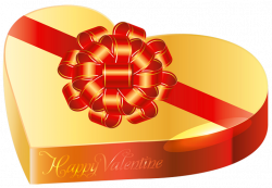 Gold Valentine Chocolate Box PNG Clipart | Gallery Yopriceville ...