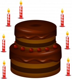 Chocolate Cake with Candles PNG Clipart | Gallery Yopriceville ...