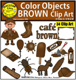 Yellow Color Objects Clip Art English & Spanish Personal and ...