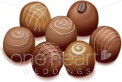 Chocolate Truffles Clipart | Wedding Chocolate Clipart