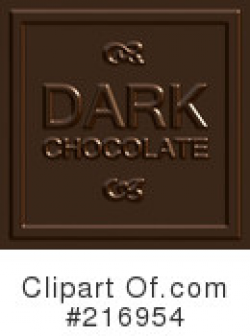 Clipart of Dark Chocolate Squares #1 - 3 Royalty-Free (RF) Illustrations