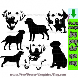 Labrador dog svg vector files clip art lab silhouette yellow ...