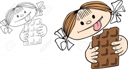 Eating chocolate clipart - Clipartix