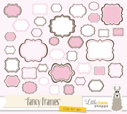 Fancy Frames Clip Art, Pink Tag Clipart , Pink Frame Clipart, Fancy ...