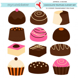 Chocolate Truffles Clipart Set - candy, sweets, chocolate box ...