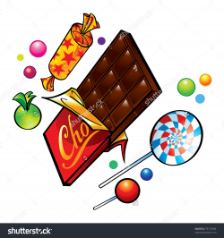 Chocolate clipart sweet chocolate - Pencil and in color chocolate ...