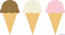 Ice Cream Cones Chocolate Vanilla Strawberry Clip Art - Sweet Clip Art