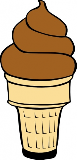 Chocolate Soft Serve Ice Cream Cone clip art Free vector in Open ...