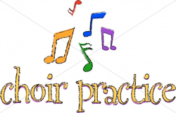 Choir Practice with Musical Notes | Church Choir Clipart