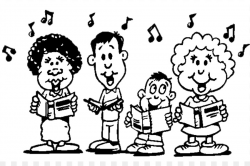 Singing Choir Black and white Song Clip art - Black Sing Cliparts ...