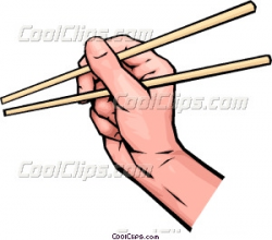 Hands with chopsticks Vector Clip art