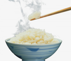 Steaming Hot White Rice, Rice, Steaming, Grains Cooked Rice PNG ...