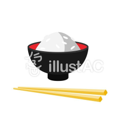 Free Cliparts : rice, A cup, chopsticks, cup - 232906 | illustAC