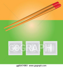 Drawing - Square plate and chopsticks. Clipart Drawing gg65474961 ...