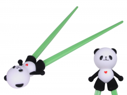 Cute White and Green Panda Chopsticks for Kids