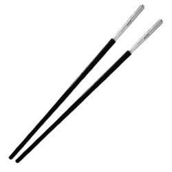 Chopsticks, Personalised, Sterling Silver, Hallmarked, Black