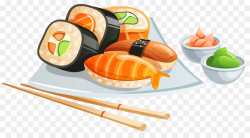 Sushi Japanese Cuisine Sashimi California roll Clip art - Sushi ...