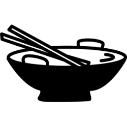 Bowl with Chopsticks clipart, cliparts of Bowl with ...