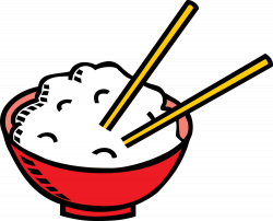 OnlineLabels Clip Art - Bowl Of Rice And Chopsticks
