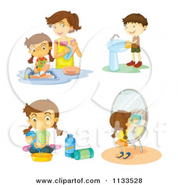 kids chores | Cartoon Of Children Doing Chores - Royalty ...