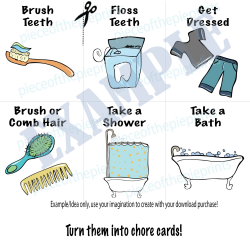 INSTANT DOWNLOAD Clipart/chores/hand drawn clipart/chore chart ...